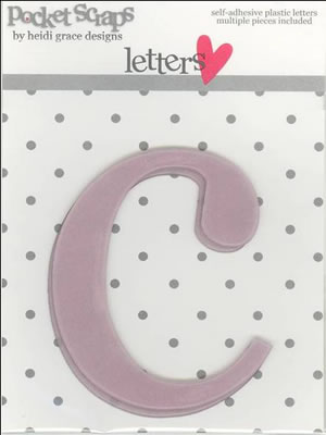Heidi Grace - Girlfriends - Plastic Alpha Stickers c - 2/pk  (sold in 3's)